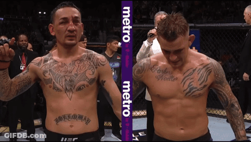 Two Men With Chest Tattoos GIF