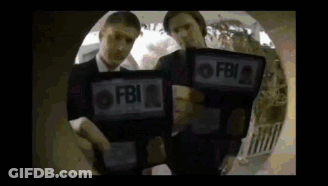 Two Men With FBI Badges GIF