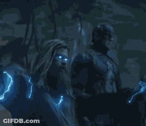 Two Men With Lightning GIF