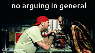 Two Men With No Arguing In General Sign GIF