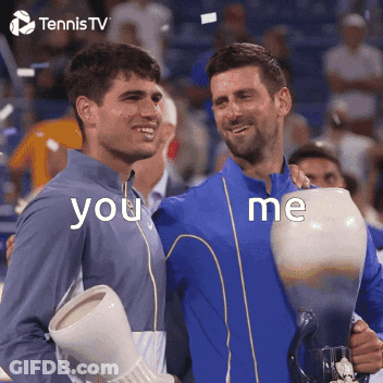 Two Men With You Me Text GIF