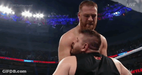 Two Men Wrestling, Black Shirt RS GIF