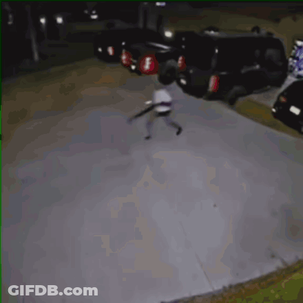Two Men Wrestling In Boxing Ring GIF