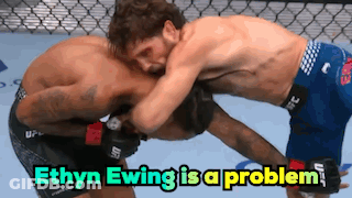 Two Men Wrestling In Cage Ethyn Ewing Is A Problem GIF