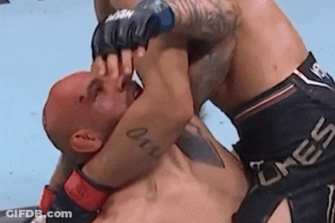 Two Men Wrestling One With Tattoo Saying One GIF