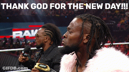 Two Men Wrestling Thank God For New Day GIF