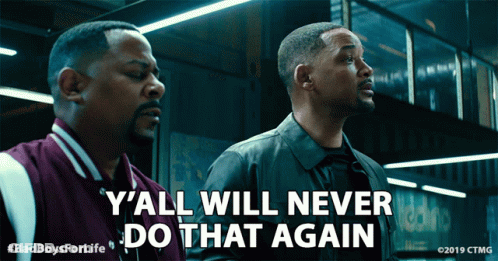 Two Men Y'all Will Never Do That Again GIF