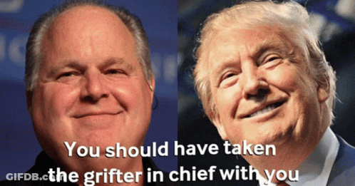 Two Men You Should Have Taken The Grifter In Chief With You GIF
