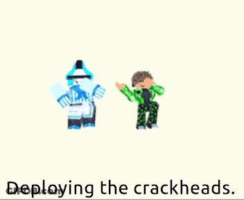 Two Minecraft Characters Deploying The Crackheads GIF