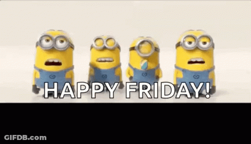 Two Minions In Goggles Sitting On Red Couch GIF