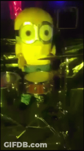 Two Minions Riding Jet Skis GIF