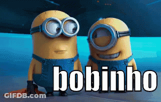 Two Minions Wearing Goggles With Bobinho GIF