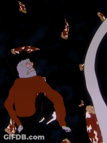 Two Monsters Eating Pizza GIF