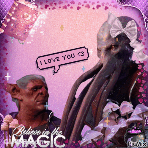 Two Monsters Saying I Love You GIF