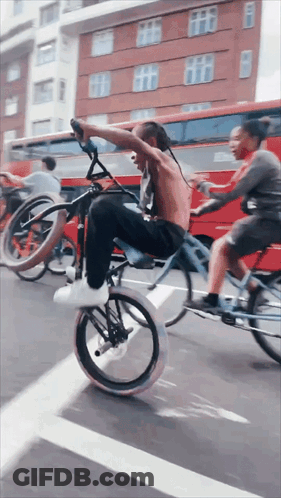 Two Motorcycle Riders On Road With Bravas GIF