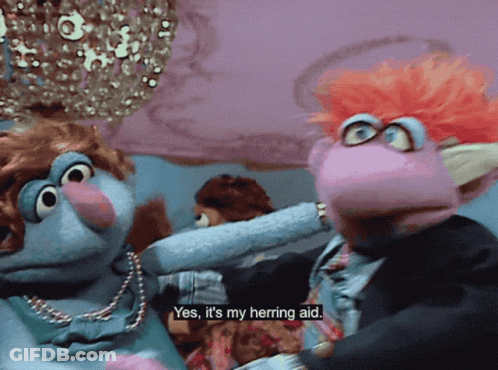 Two Muppets Saying Yes It's My Herring Aid GIF