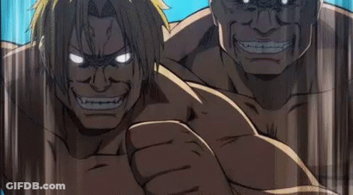 Two Muscular Men Smiling GIF