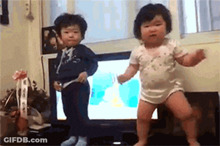 Two Nepo Baby Dancing GIF