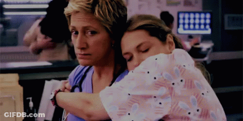 Two Nurses Hugging In Hospital GIF