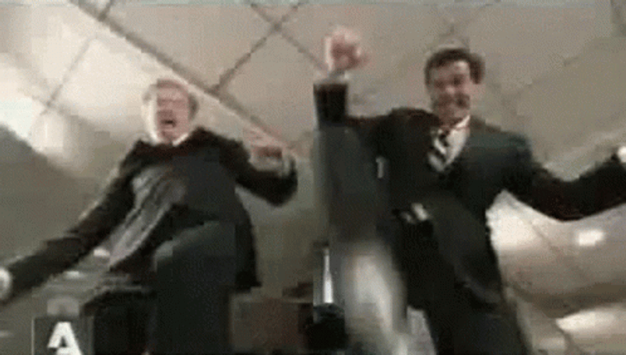 Two Office Guys Stomp GIF