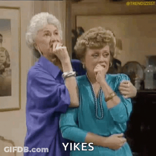 Two Older Women Holding Hands GIF
