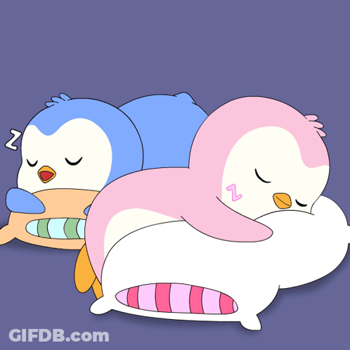 Two Penguins Dressed As Cowboys And Cowgirls Saying Pengu GIF