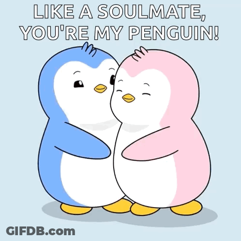 Two Penguins Hugging You're My Penguin GIF