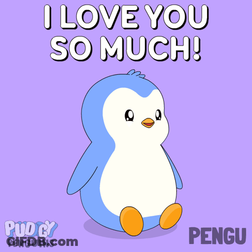 Two Penguins I Love You So Much GIF