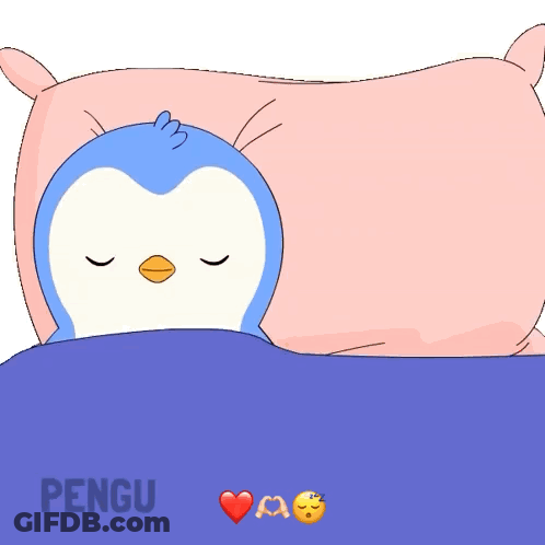 Two Penguins Laying Next To Each Other GIF
