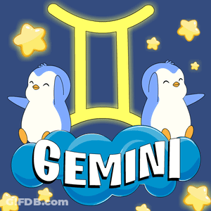 Two Penguins On Cloud Gemini GIF