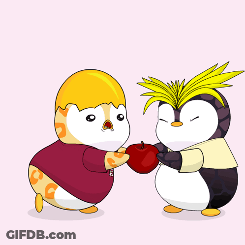 Two Penguins One With Yellow Mohawk GIF