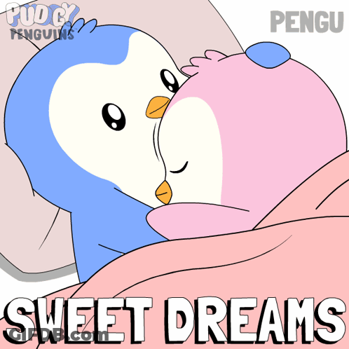 Two Penguins Sweet Dreams GIF