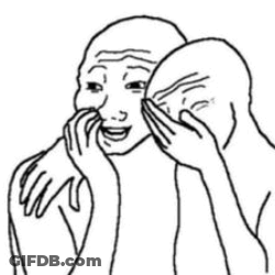 Two People Covering Eyes GIF