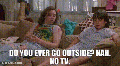 Two People Do You Ever Go Outside? Nah No TV GIF