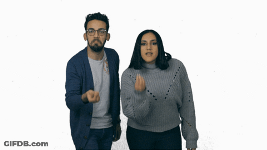 Two People Doing Italian Hand GIF