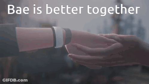 Two People Holding Hands Bae Is Better Together GIF