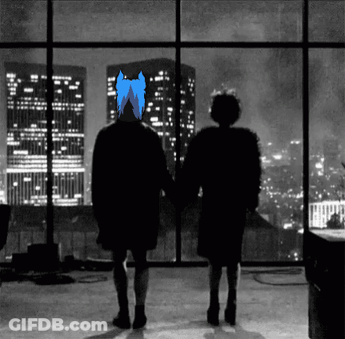 Two People Holding Hands In Front Of Window Black And White GIF