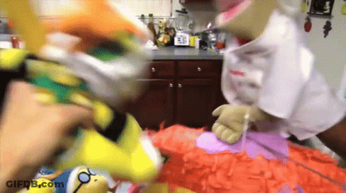 Two People Holding Stuffed Animals GIF