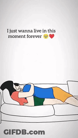 Two People Hugging On Couch I Just Wanna Live In This Moment Forever GIF