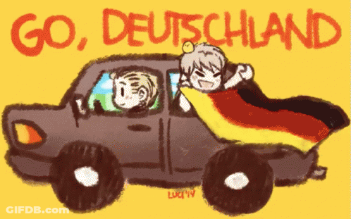 Two People In A Car Go Deutschland GIF