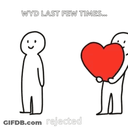 Two People Shaking Hands Saying Wyd Last Few Times Rejected GIF