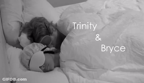 Two People Sleeping Black And White Trinity And Bryce GIF