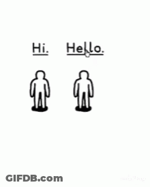 Two People Standing Saying Hi Hello GIF