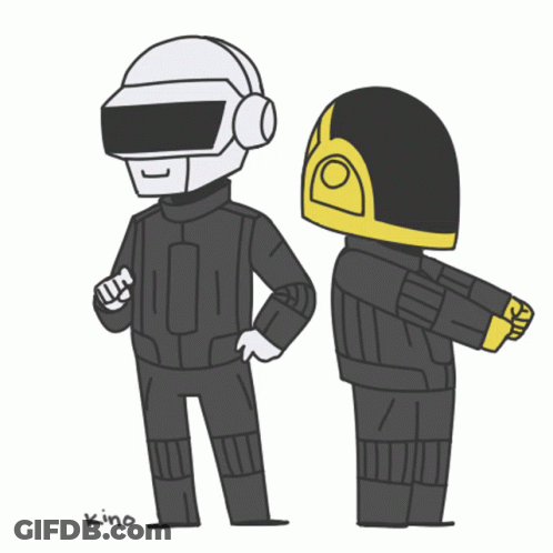 Two People With Helmets And Kino GIF