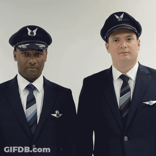 Two Pilot Fist Bump Before Flight GIF