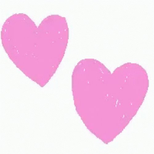 Two Pink Hearts Sticker GIF