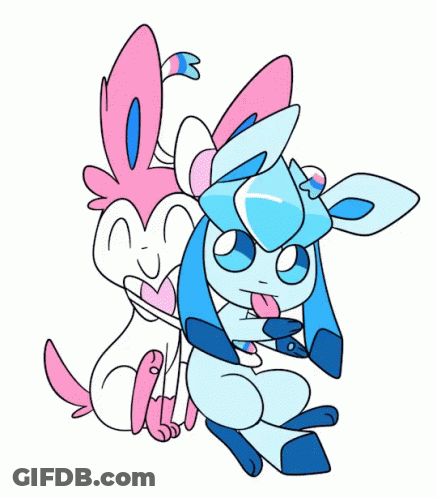 Two Pokémon Sitting Together GIF