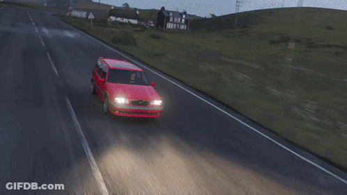 Two Police Officers And Police Car Out Of My Way GIF