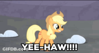 Two Ponies Saying Yee-Haw GIF