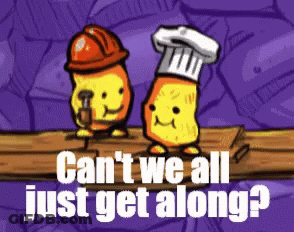 Two Potatoes Can't We All Just Get Along GIF